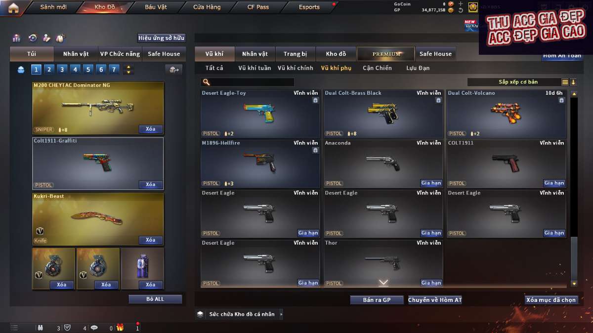 shop acc cf uy tin gia re